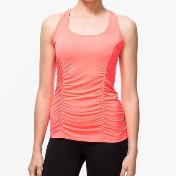 BLUE lukka ruched racerback workout top - Picture 6 of 7